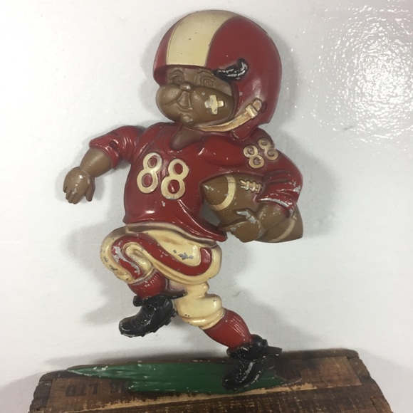 Homco Metal Football Player Wall plaque kids boys room vintage Decor - Picture 2 of 8
